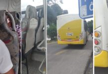 SAJ: Usuária do transporte coletivo registra sujeira em ônibus