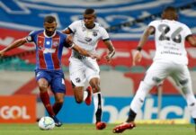 Bahia é superado pelo Ceará e acumula terceira derrota seguida no Brasileirão