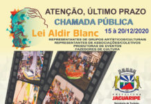Prefeitura faz última chamada pública visando atualização cultural e habilitação à Lei Aldir Blanc: JAGUARIPE