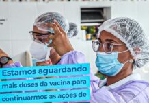 PMSAJ informa: só haverá novas etapas de vacinação após a chegada de mais vacinas