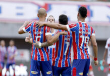 Bahia vence CRB por 4 a 0 e conquista vaga na semifinal da Copa do Nordeste