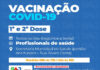 Secretaria de saúde aplica 1a e 2a. doses de vacina contra Covid em profissionais de saúde, de 2a. a sexta; SAJ