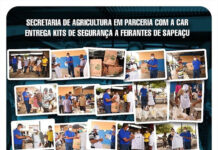 Secretária de Agricultura de Sapeaçu, em parceria com a CAR, entregou kits de segurança sanitária (COVID 19), para os feirantes