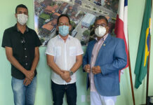 Convidado pelo Diretor de Turismo Lucas Sales e recebido pelo prefeito Prof. Gileno, em Muniz Ferreira, Carlos Silveira, presidente da CTBTS, trata de elaboração de oficinas prol desse segmento