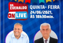 Dr. Everaldo Júnior, ao lado do historiador e ex-prefeito Faustino Cunha, realiza live nesse 5a, dia de São João, em Santo Antonio de Jesus
