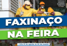 Secretaria de Agricultura e Abastecimento anuncia para esse domingo, 01, “Faxinaço na Feira Livre”, em S.A.JESUS