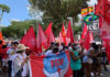 Manifestantes se concentram na Castro Alves para encerramento de ato contra Bolsonaro