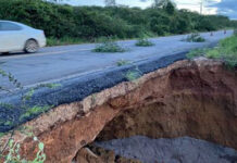 Rodovia federal é interditada após erosão em Vale do Jiquiriçá