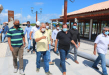 Secretário de Turismo do Estado, Luís Bacellar, vistoriou, com Prefeito Wilson, secretário e engenheiros, a Base Náutica em SALINAS DA MARGARIDA