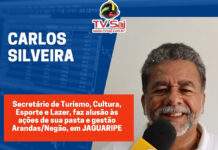 CARLOS SILVEIRA, Secretário de Turismo, Cultura, Esporte e Lazer, faz alusão às ações de sua pasta e gestão Arandas/Negão, em JAGUARIPE