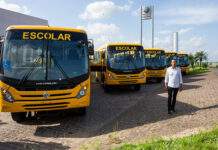 Prefeitura de Santo Antônio de Jesus adquiriu cinco novos ônibus para integrar a frota de transporte escolar
