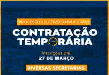 SALINAS DA MARGARIDA: Processo seletivo temporário contempla diversas Secretarias