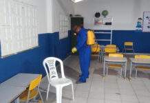 Creche e escolas dedetizadas, ampliam cuidados com a higiene e saúde, em Muniz Ferreira