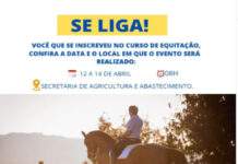 Data do Curso de Equitação foi remarcado pela SAAB, em S.A.JESUS