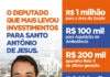 Deputado Alan Sanches já destinou recursos na ordem de R$1.420.000,00 e outros benefícios para S.A.JESUS