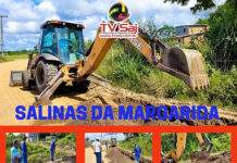 SALINAS DA MARGARIDA: Cerca de 1.100 metros de tubulação estão sendo implantados na Rua da Base, Manguinho e Nova Salinas