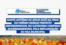 Prefeito Municipal, Genival Deolino, chega à final da premiação de empreendedorismo realizada pelo SEBRAE