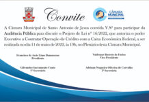 Câmara Municipal de SAJ convoca Audiência Pública para próxima quarta-feira (11)