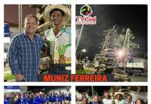 MUNIZ FERREIRA: Equipe da Tv Bahia visita município e realiza reportagem sobre a maior fogueira junina da Bahia
