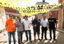 Prefeitura realizou, no último domingo (19), inauguração da pavimentação em paralelepípedo no Bairro Alto Santo Antônio