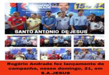 Rogério Andrade fez lançamento de campanha, nesse domingo, 21, em S.A.JESUS