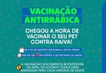Santoantonienses poderão vacinar seus animais a partir de hoje (08) até 23 de setembro Ingrythe Gonçalves Prefeitura de Santo Antônio de Jesus está realizando campanha de vacinação Antirrábica