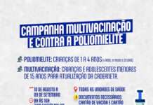 Prefeitura deu início, nesta quarta-feira (10), à Campanha de Multivacinação e Contra a Poliomielite