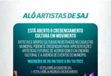 Prefeitura divulga edital para Credenciamento “Cultura em Movimento”, programa da Secretaria de Cultura (SCTJ)