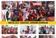 Apoteótica receptividade à Caravana do 13, nesse domingo, em Salinas da Margarida