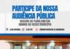 Prefeitura convoca população para audiência pública para Revisão do Plano Diretor de Desenvolvimento Urbano