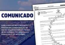 Prefeitura adia, para 11/11, o ponto facultativo inerente ao Dia do Servidor, em Muniz Ferreira
