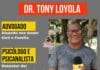 Dr. Tony Loyola, advogado, psicólogo e psicanalista, discorre sobre especialidades e sua atuação na Aprisco