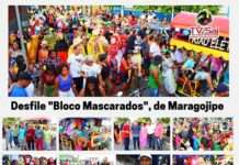 “Carnaval” antecipado, na Bahia: desfile do Bloco Mascarados, de Maragojipe, nesse domingo: MUNIZ FERREIRA