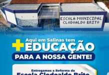 Prefeitura entrega à população praça revitalizada e escola, nessa 6a. feira, 10, em Salinas da Margarida