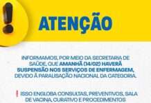 A Secretaria de Saúde (SMS) informa população acerca de redução nos atendimentos nas Unidades de Saúde nesta terça-feira (14)