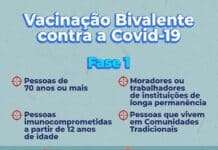 Prefeitura realizará, na terça-feira (28), dia de vacinação com imunizante bivalente contra a COVID-19
