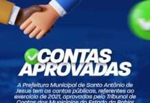 Contas da Prefeitura de Santo Antônio de Jesus foram aprovadas pelo Tribunal de Contas dos Municípios da Bahia