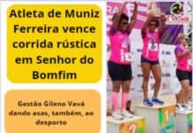 Atleta de Muniz Ferreira vence corrida rústica em Senhor do Bomfim