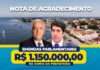 Prefeitura de Salinas da Margarida agradece ao senador Otto Alencar e deputado Otto Filho por emenda de R$1.150.000,00