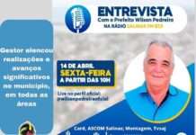 Salinas: prefeito Wilson faz balanço da sua gestão e diz: “Tenho a consciência tranquila porque estou trabalhando pelo nosso povo”