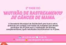 Prefeitura, em parceria com a SESAB, realizará Fase II do mutirão para rastreamento de câncer de mama