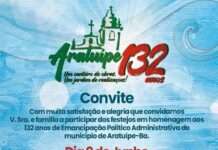Município de Aratuípe comemora 132 anos e quem ganha presentes é a população