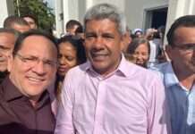Prefeito Gileno, de Muniz Ferreira, prestigiou visita do governador e ministros à Feira de Santana