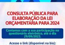 Prefeitura informa à população acerca de Audiência Pública Digital a ser realizada até 29 de setembro