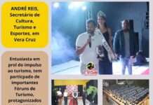 André Reis, Secretário de Cultura, Turismo e Esportes de Vera Cruz, regozijado por mais um Prêmio Qualidade