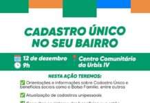 Prefeitura, através da Secretaria de Assistência Social (SMAS), realizará a ação CadÚnico no Seu Bairro