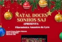 Filarmônica Amantes da Lira, nessa quinta, pelo “Natal Doce Sonhos Saj”