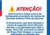 Prefeitura informa acerca de fechamento, para realização de obra de drenagem, de trecho da Avenida Ursicino P. Queiroz