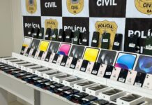 Celulares e mais de 30 aparelhos eletrônicos são apreendidos Logo