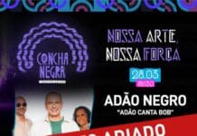 Concha Negra: show “Adão Canta Bob” tem nova data Logo